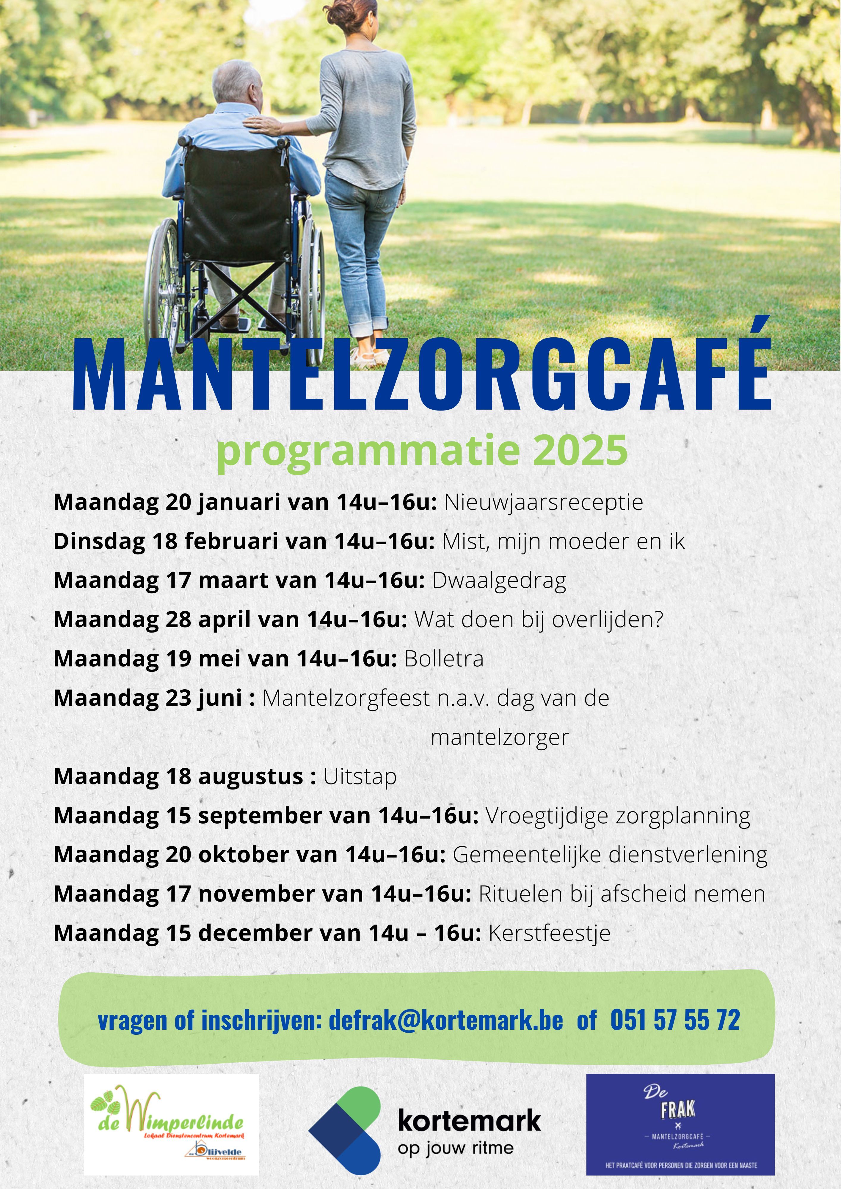 Programma Mantelzorgcafé De Frak voorjaar 2025