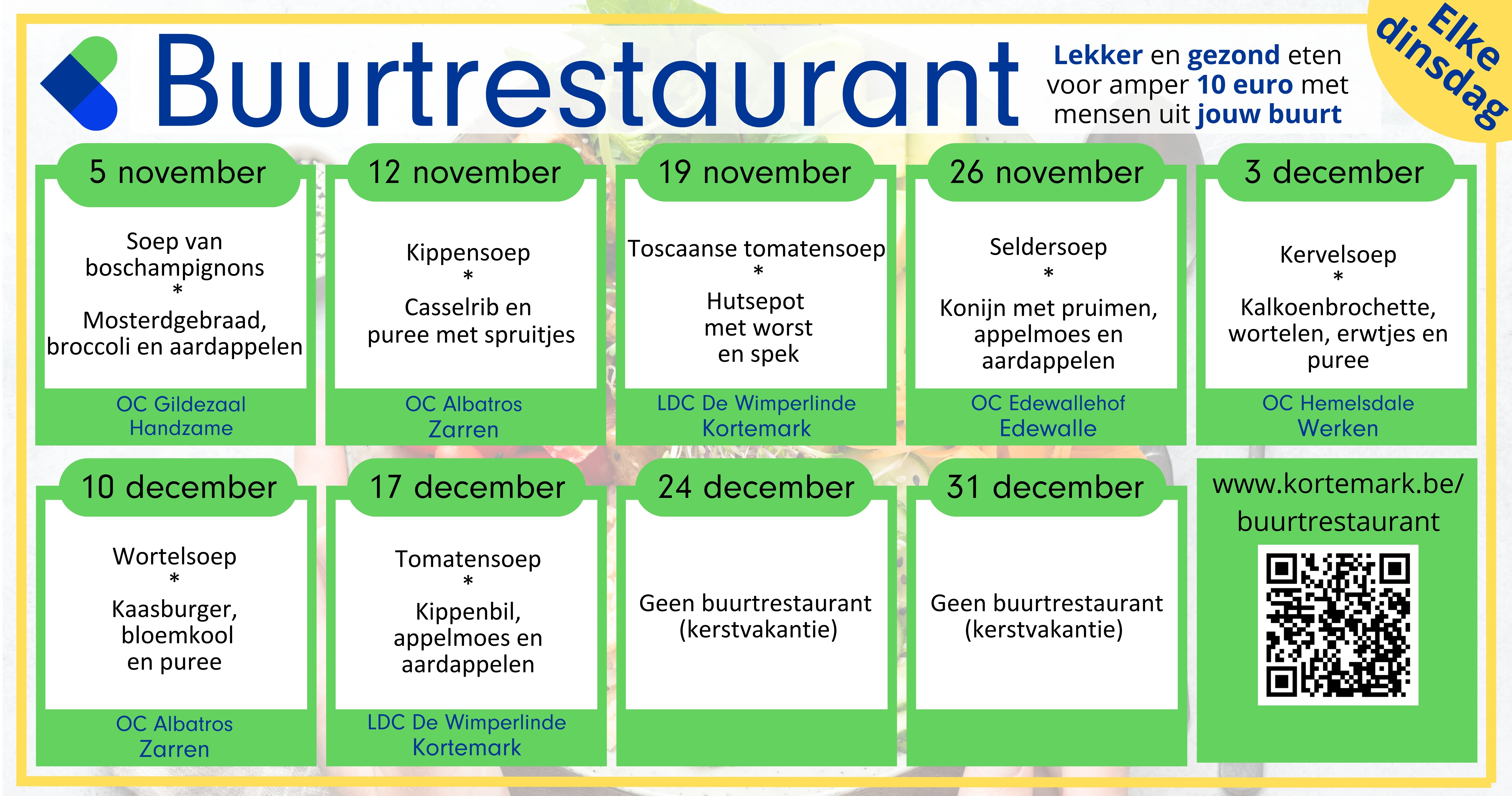 Buurtrestaurant november december 24